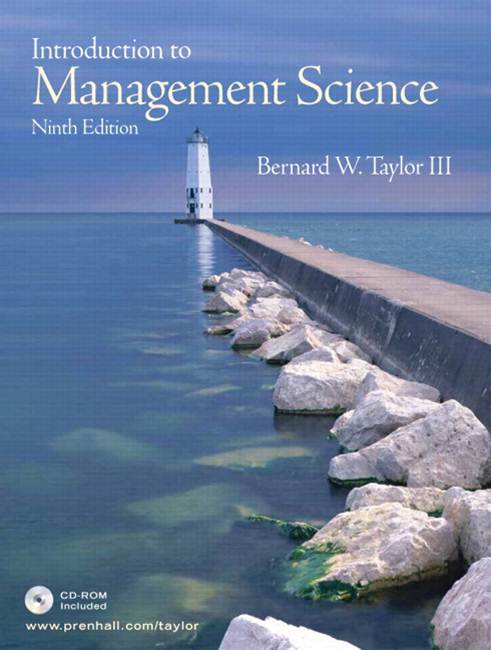 Introduction to Management Science 9E ISBN 9780132371193