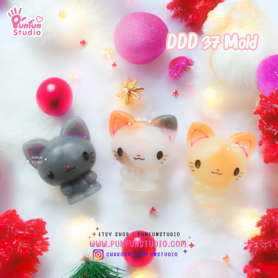 แม่พิมพ์ 3มิติ DDD 35, 36, 37 Tiny 3D Molds / แม่พิมพ์น้องสัตว์ขนาดเล็ก / UV Resin Mold / แม่พิมพ์ต่างหู / แม่พิมพ์จี้