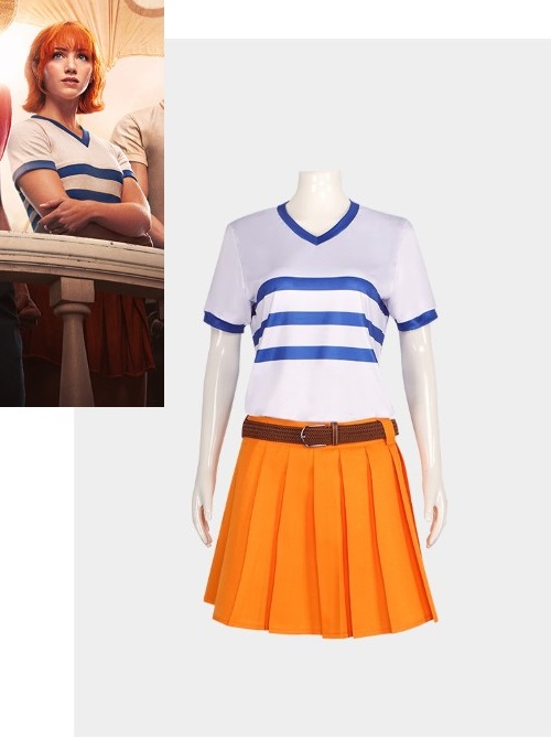 7C333.1 ชุดเด็ก ชุดนามิ แมวขโมย นามิ วันพีซ Children Nami Onepeice Costumes