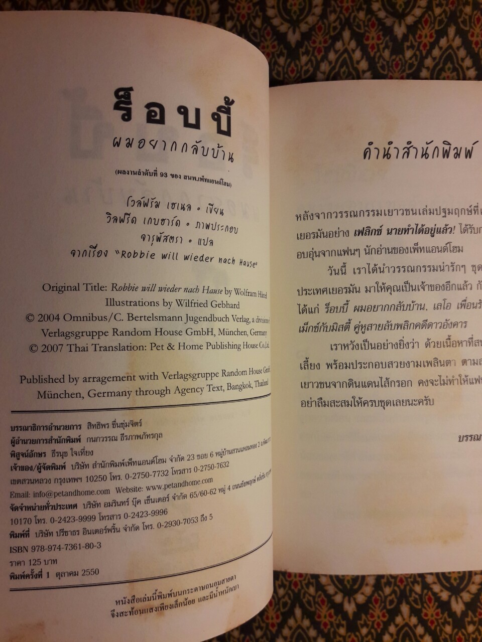 ร็อบบี้ ผมอยากกลับบ้าน Robbie Will Wieder Nach House