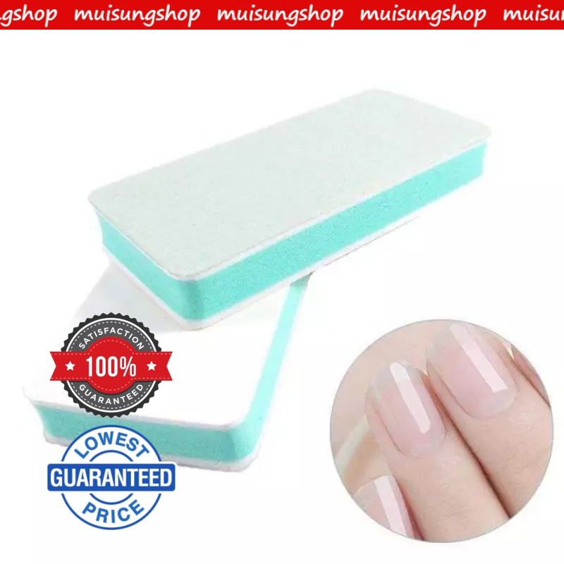MUISUNGSHOP บล็อกขัดเล็บเงาเรียวเล็กแบบด้ามยาว สำหรับขัดเล็บเงาวิ้งแบบธรรมชาติ
