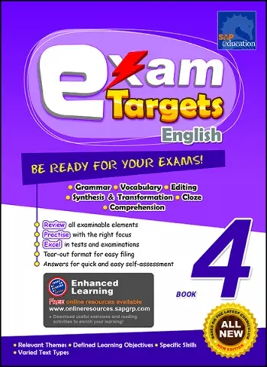 แบบฝึกหัดภาษาอังกฤษ ป. 4 : Exam Targets English Book 4