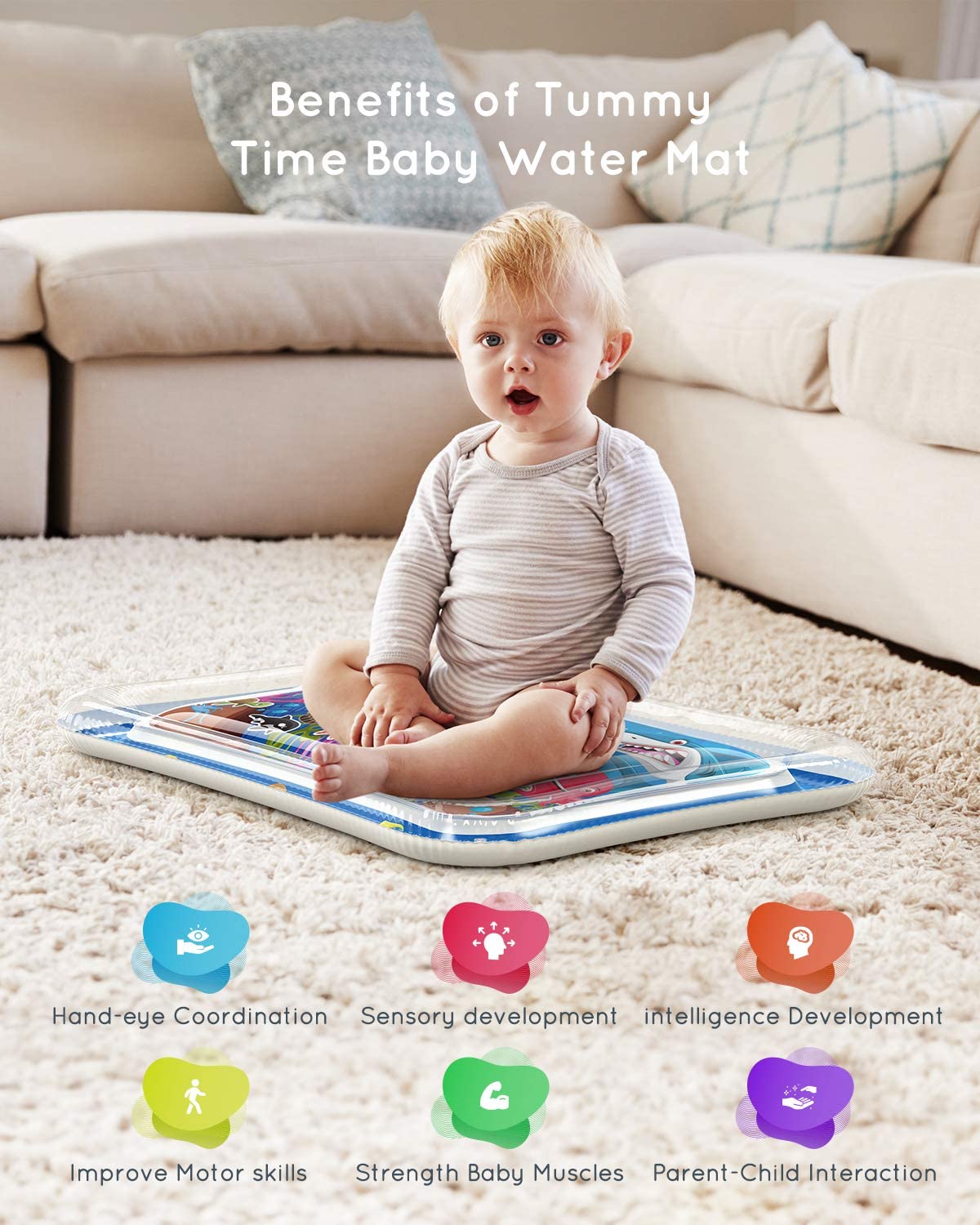MUISUNGSHOP ของเล่นสำหรับเด็กเล็ก เสริมพัฒนาการด้านร่างกาย water playpen Water Mat