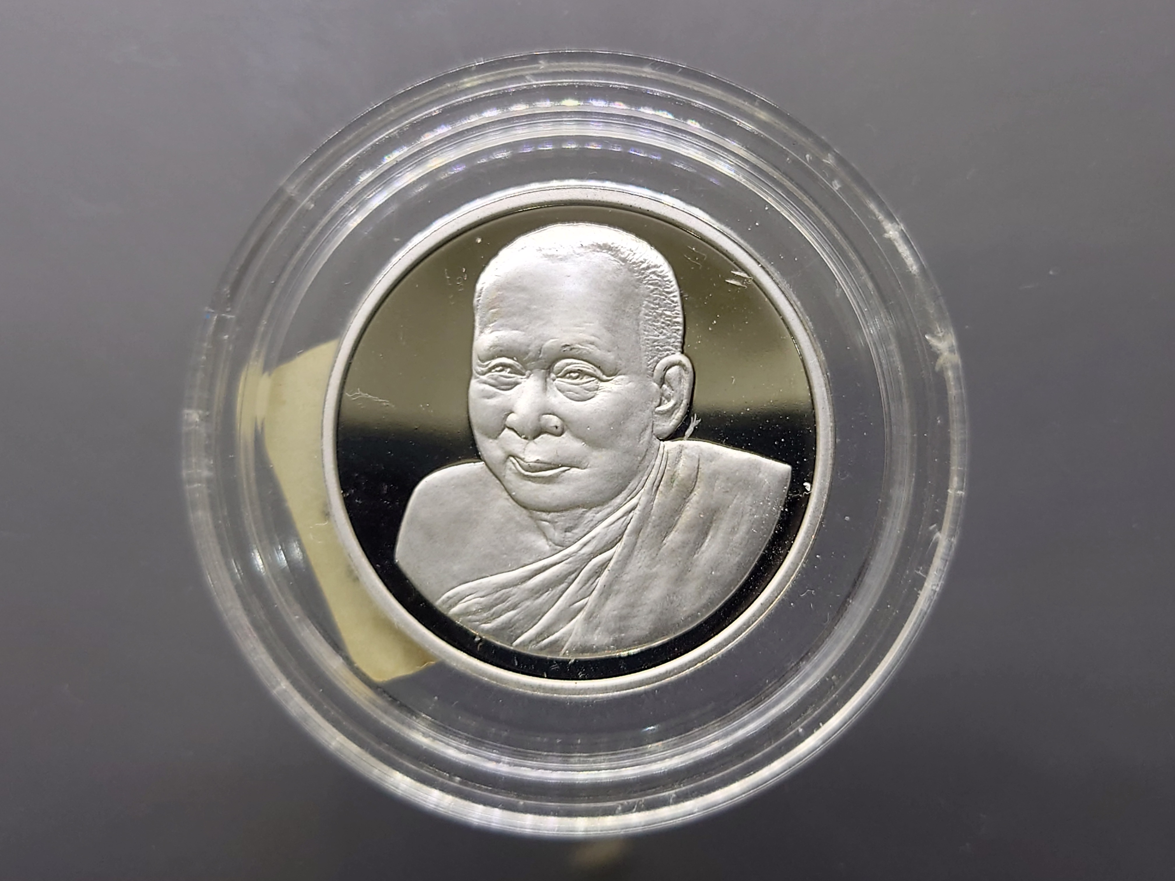 สมเด็จพระญาณสังวร สมเด็จพระสังฆราช เนื้อเงินขัดเงา ฑีกายุโกโหตุ สังฆราชา 80 พรรษา ปี2536