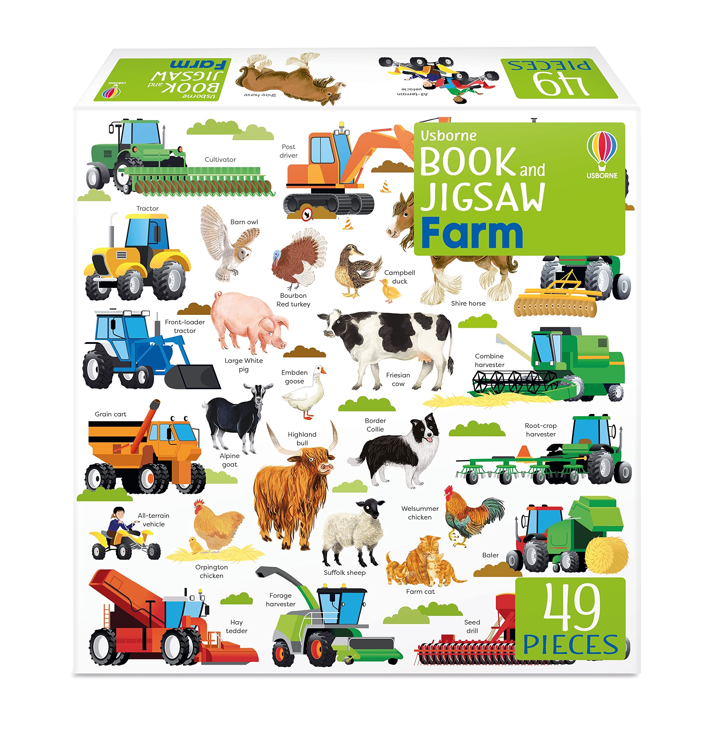 BOOK & JIGSAW: FARM (49 PCS)