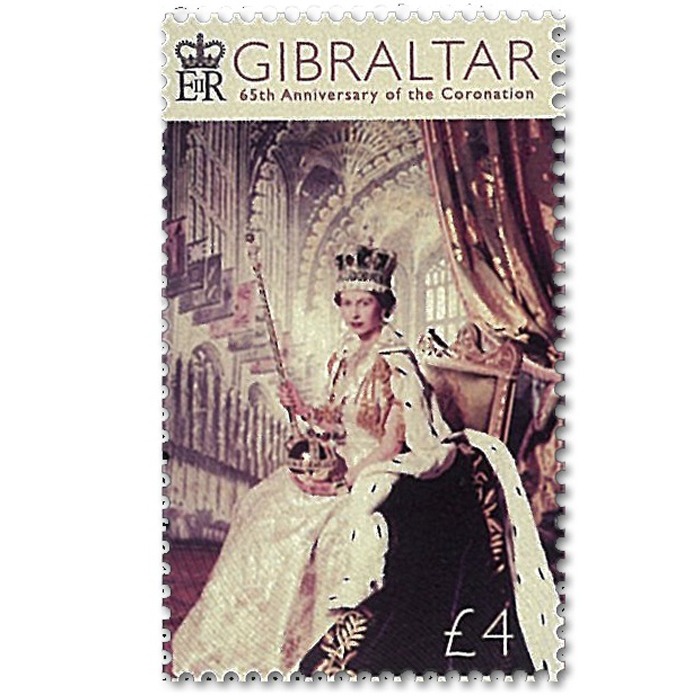 Gibraltar Stamp, 2018 65th ANN Coronation