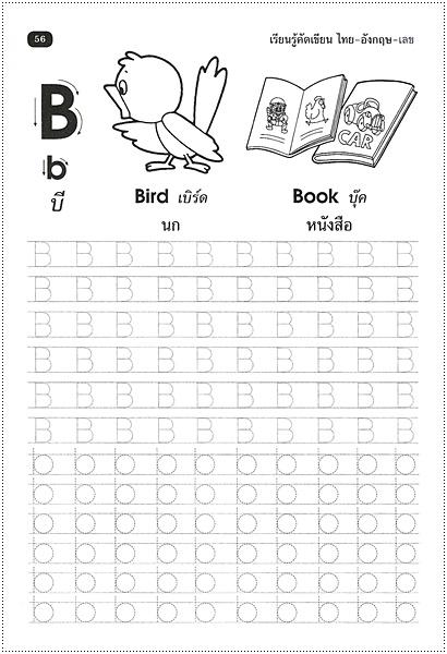 เรียนรู้คัดเขียน ไทย-อังกฤษ-เลข (คัดไทยตัวกลม)