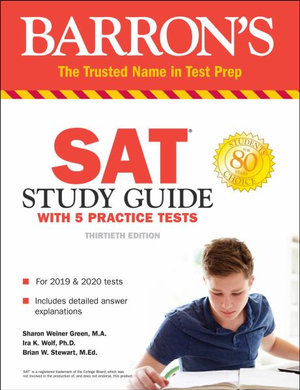 BARRON'S SAT STUDY GUIDE WITH 5 PRACTICE