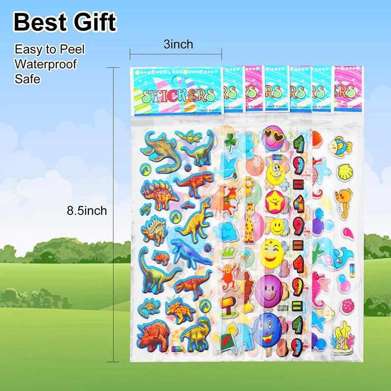 MUISUNGSHOP สติ๊กเกอร์ 3D สติ๊กเกอร์นูน คละลาย สติกเกอร์ตัวนูน สติกเกอร์ลายเจ้าหญิง ลายการ์ตูน