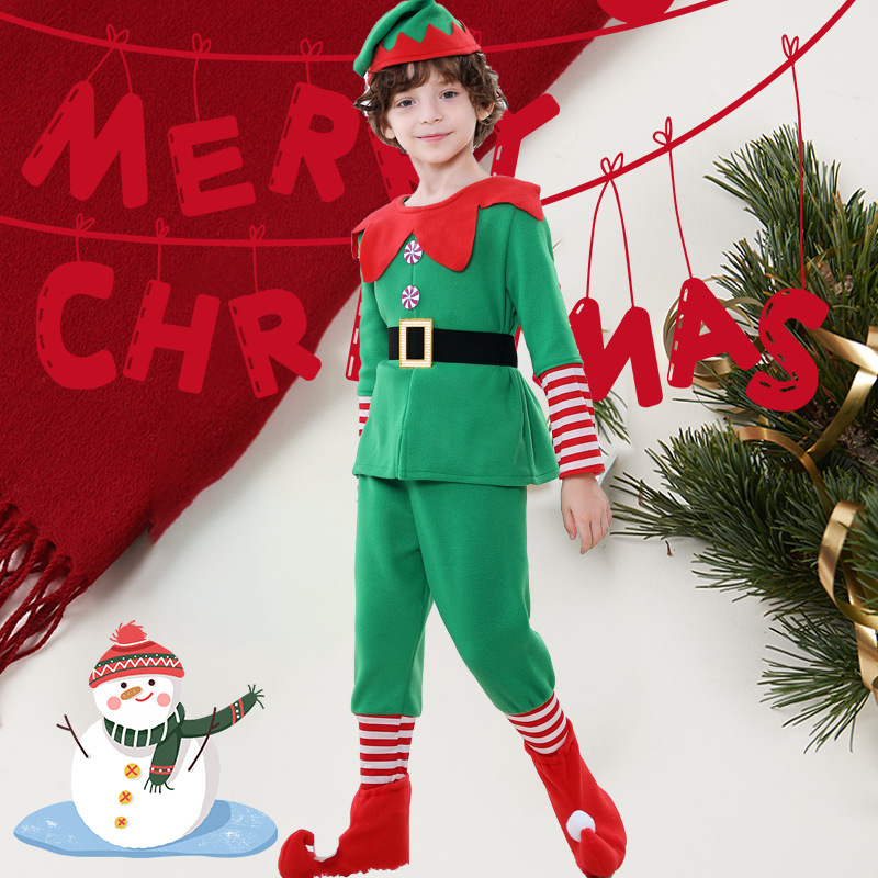7C172 ชุดเด็กชาย ชุดซานตาคอรส ชุดซานต้า ชุดคริสต์มาส ชุดเอลฟ์ Santa Santaclaus Chrismas Costumes