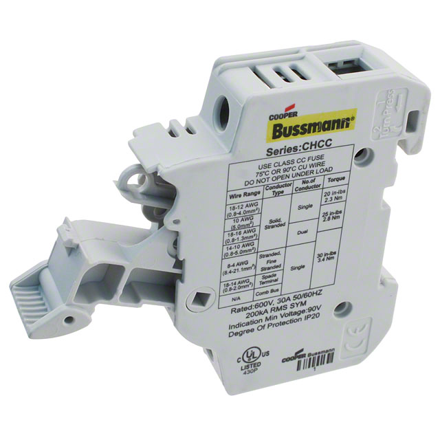 Fuse Holder CHCC1DU 1P 30A 1000V 10x38mm Bussmann