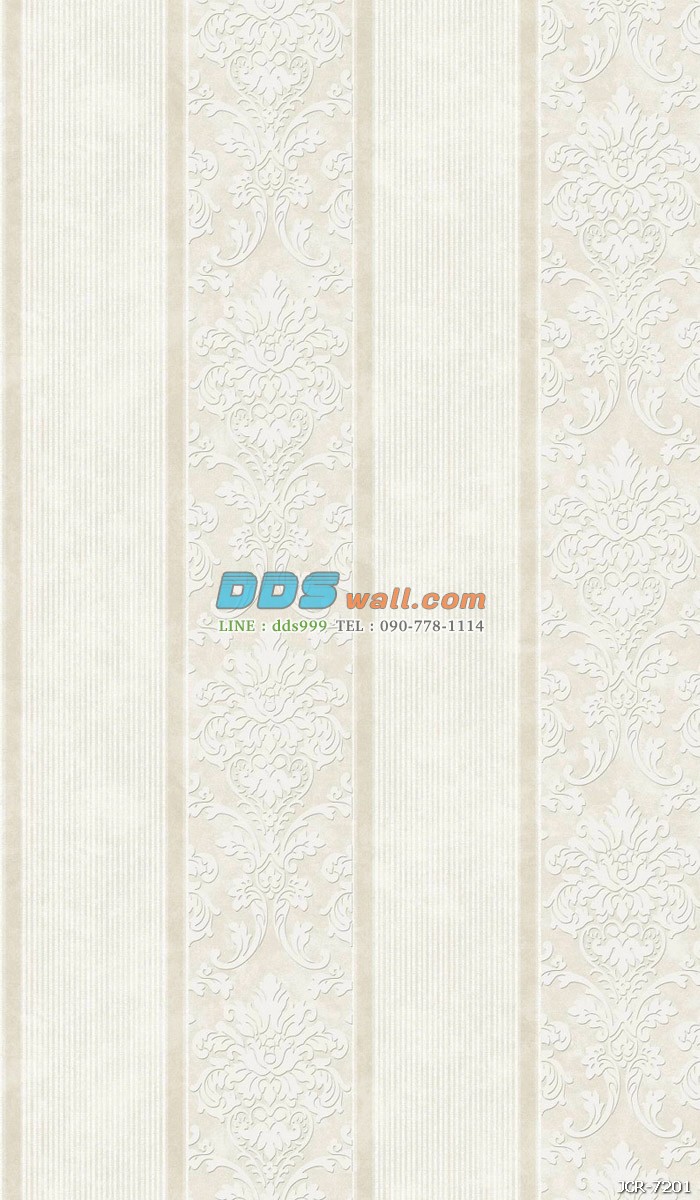 JCOE15-26 ลายหลุยส์ และเส้นทางตรง สีขาวครีม