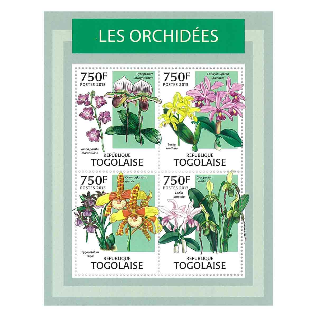 Togo Stamp, 2013 Orchids, Flower, Flora, Plant