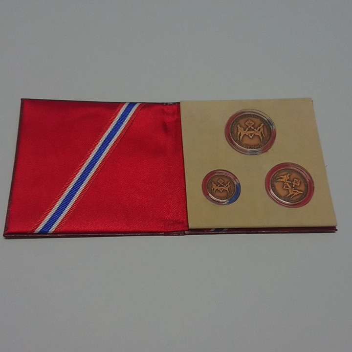 เหรียญทองแดงรมดำ(ชุด3เหรียญ)งานชุมนุมลูกเสือโลกครั้งที่ 20 พร้อมกล่องเดิม 2003