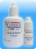 ชุดทดสอบอัลคาไลน์ ( Alkalinity test kit ) Range : 0-500 ppm. Calcium Cabonate Increment : 17 ppm. Packing volume : 30 ml./ 50 tests Method : Titration (convenient tg reading the result from the evalution chart)