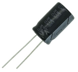 C คาปาซิเตอร์ 1000uF 25V 2000hrs 105°C Size 10x20mm ระยะห่างขา 5.0mm