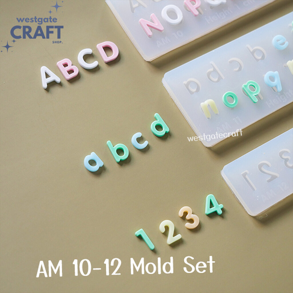 แม่พิมพ์ตัวอักษร AM10-12 Mold / Height 0.7-1 cm