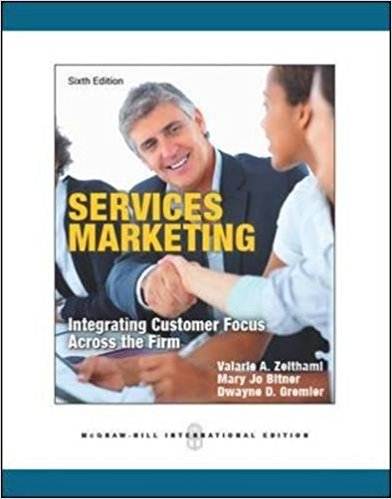 Services Marketing 6th Edition ISBN 9780071086967