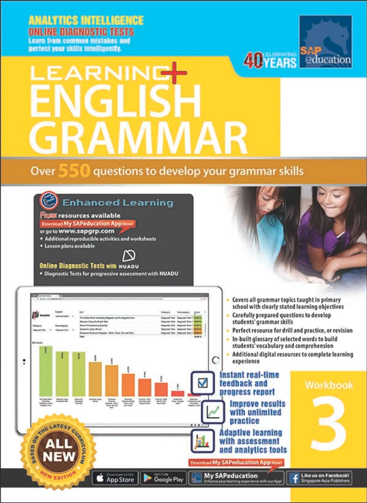 แบบฝึกหัดภาษาอังกฤษ Grammar Learning+ English Grammar Workbook 3