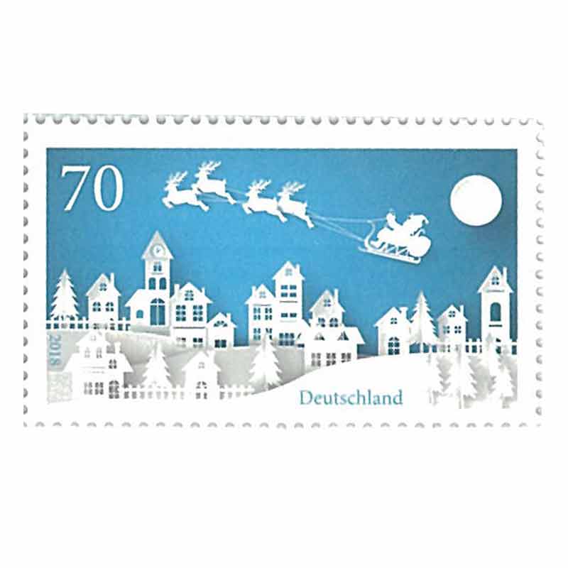 Germany Stamp, 2018 Winter Weihnachtsmann