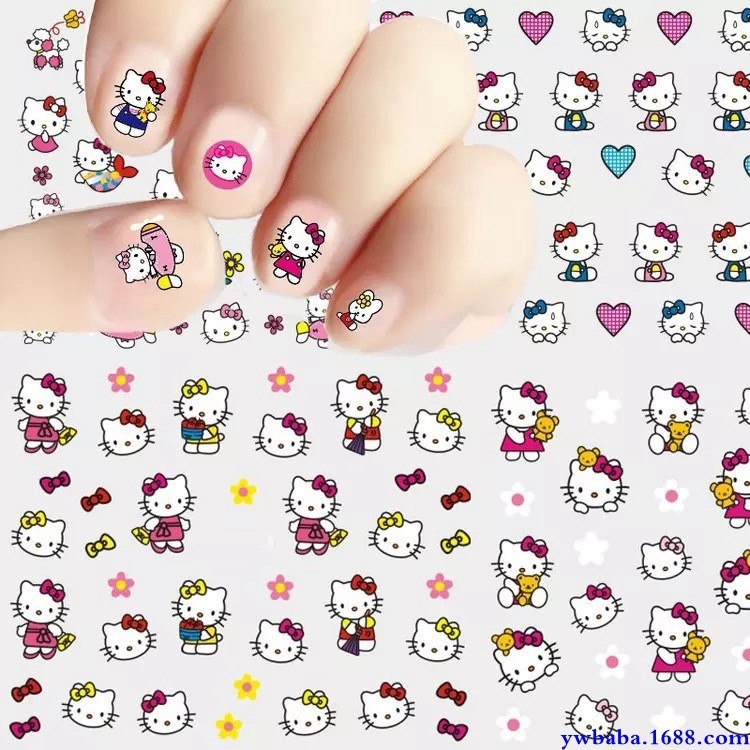 MUISUNGSHOP คละแบบ สติ๊กเกอร์ติดเล็บ ลายการ์ตูน