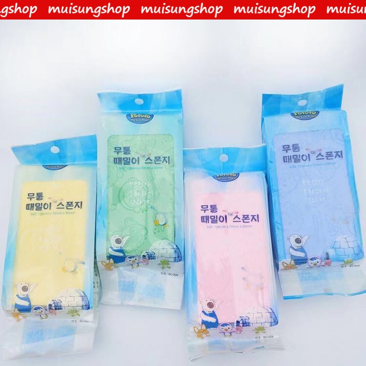 MUISUNGSHOP ฟองน้ำระเบิดขี้ไคล ฟองน้ำขัดผิวตัว ปลอดภัย ไม่มีสารตกค้างใช้ได้ทั้งเด็กเล็ก และผู้ใหญ่