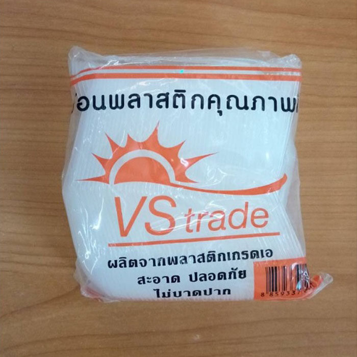 ช้อนคาวพลาสติก (แพค 6 ห่อ 600 คัน)