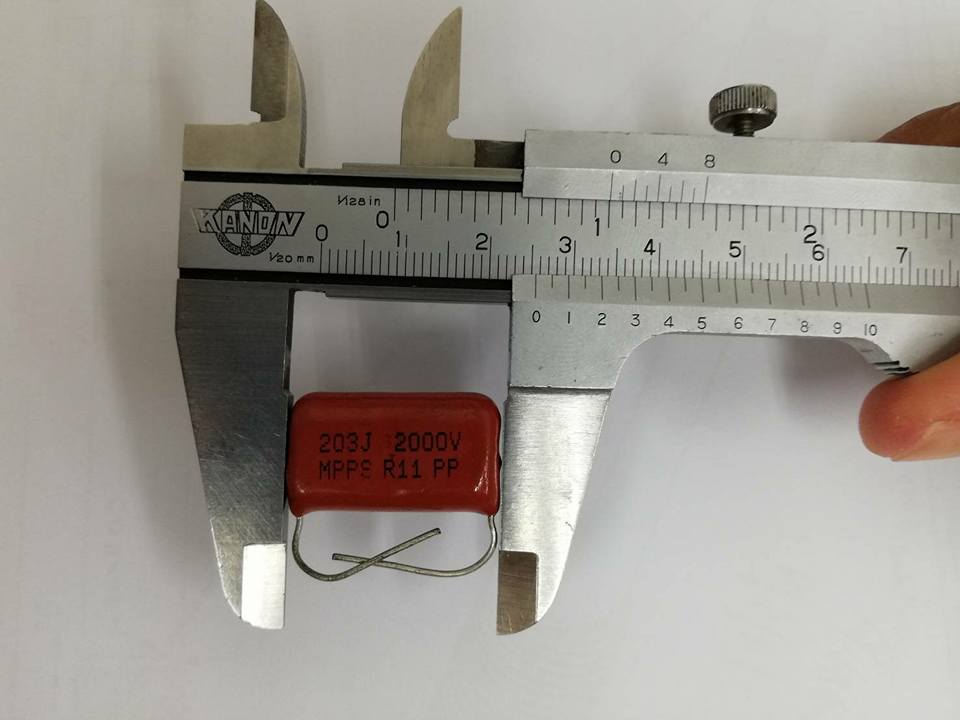 C0.02UF2000VDC Cไมล่าร์mylarC203J2000V C0.02UF2000VDC capacitor mylar Cไมล่าร์ 2000VDCราคาตัวล่ะ