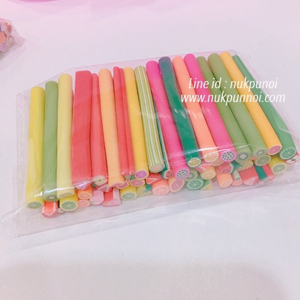 Cute Fimo ฟีโม่ผัก และผลไม้ / โพลีเมอร์แท่ง / ของตกแต่ง / ฟีโม่แท่ง