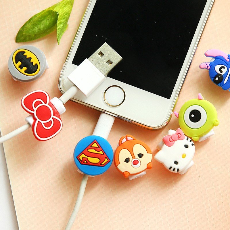MUISUNGSHOP (20 ชิ้น) ที่ล๊อค ตัวล็อก กันสายชาร์จหัก ถูกที่สุด ตัวล็อคถนอมสายชาร์จ คละลาย Charger Cable Protector