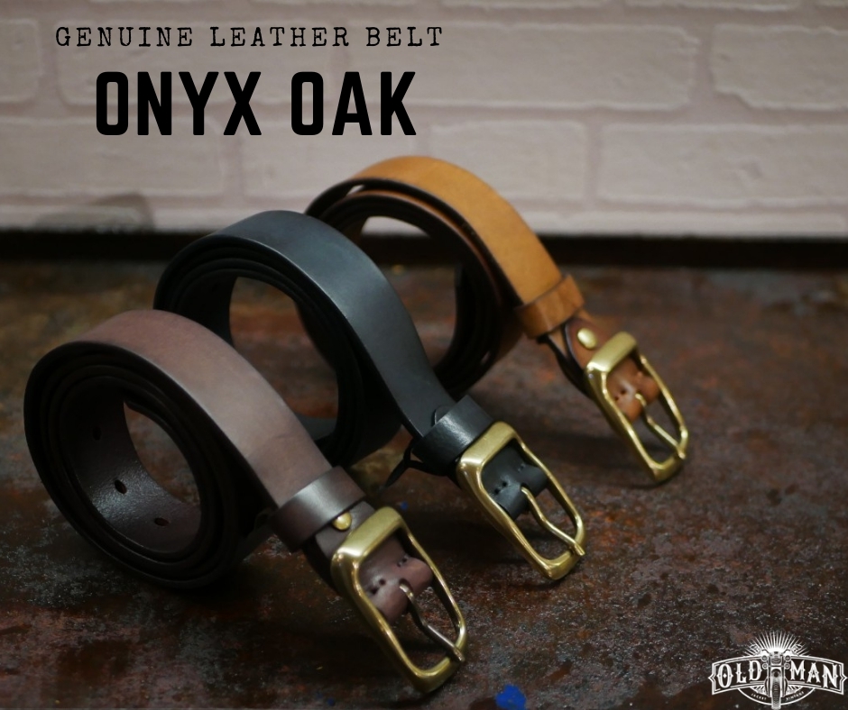  เข็มขัด Onyx oak หน้ากว้าง 3 ซม. แถมฟรีกระเป๋าสตางค์ Grando 
