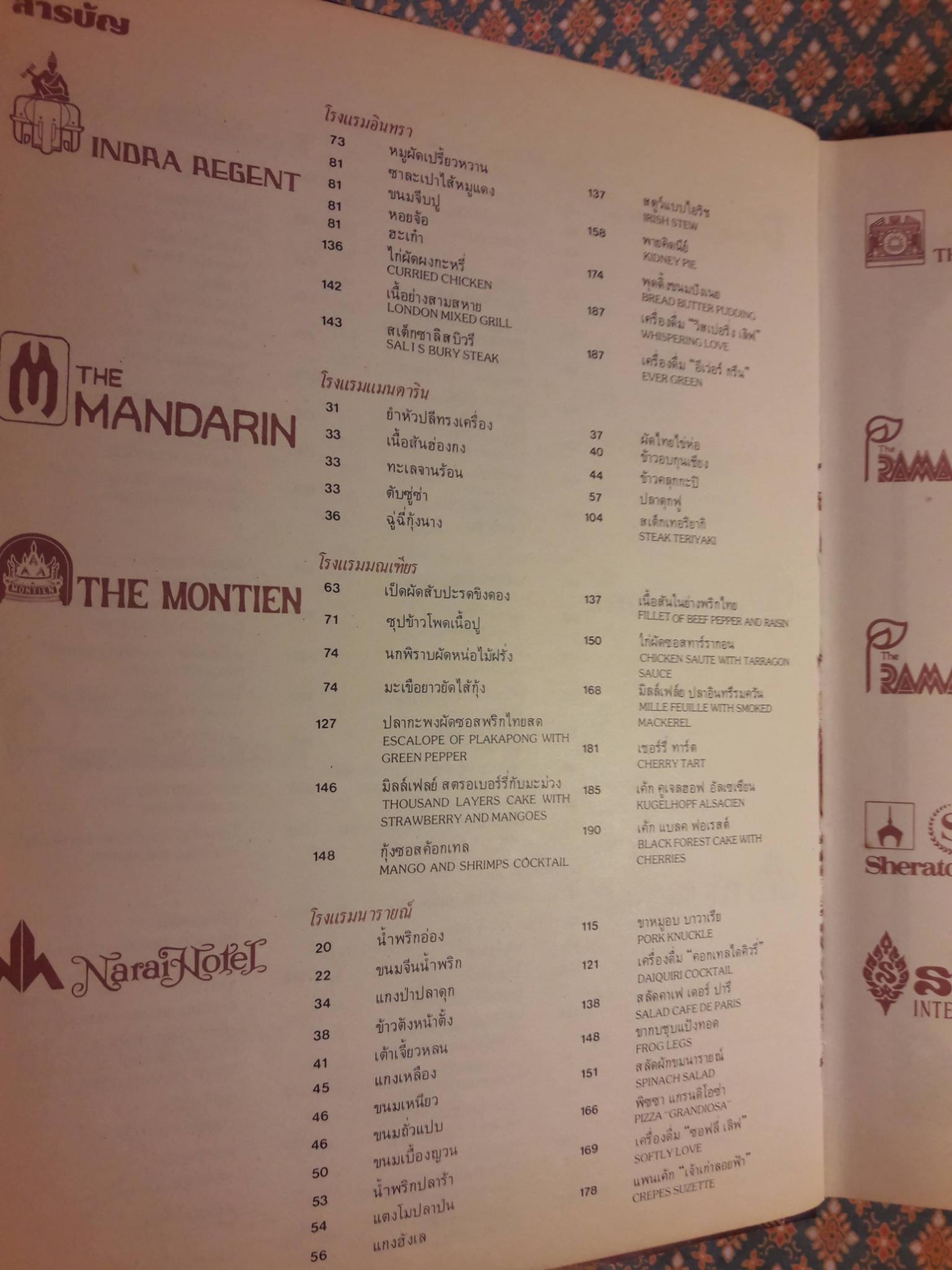 อาหารโรงแรม