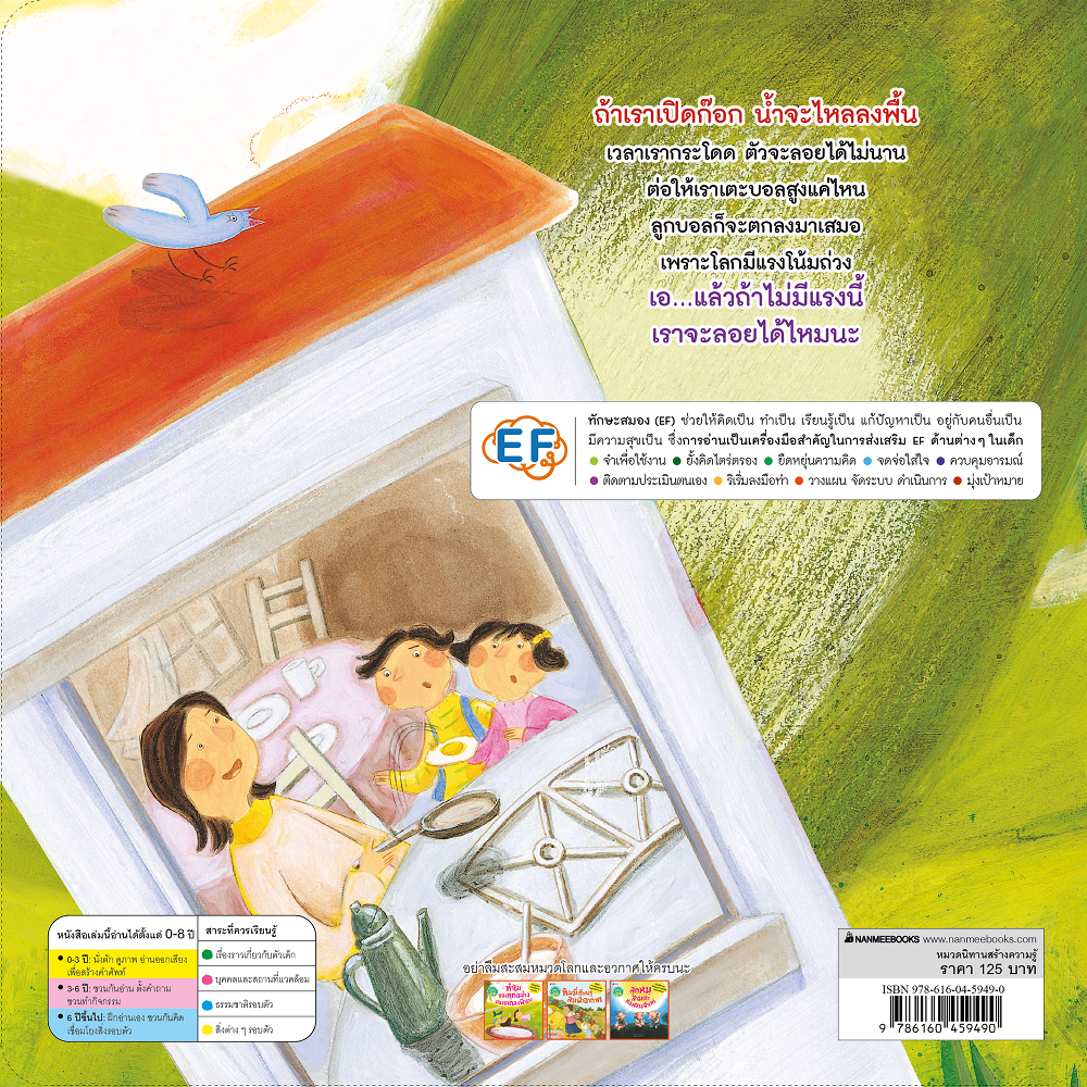 NANMEEBOOKS หนังสือ ทำไมของทุกอย่างต้องตกลงพื้นนะ : ชุด นิทานวิทย์ EF นิทาน