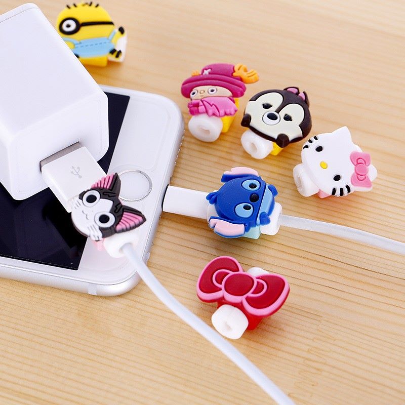 MUISUNGSHOP (20 ชิ้น) ที่ล๊อค ตัวล็อก กันสายชาร์จหัก ถูกที่สุด ตัวล็อคถนอมสายชาร์จ คละลาย Charger Cable Protector