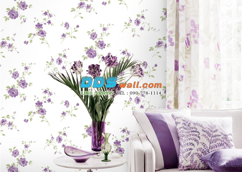 JSUR15-39 ลายดอกไม้ สีม่วง