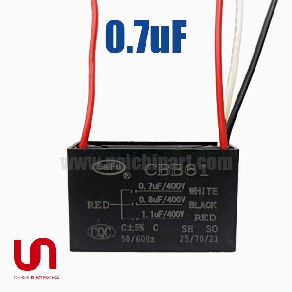 (Pre Order) คาปาซิเตอร์ CBB61 0.7uF + 0.8uf + 1.1uF 400V