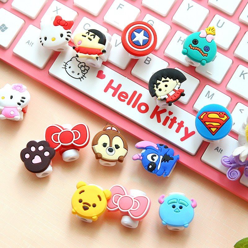 MUISUNGSHOP (20 ชิ้น) ที่ล๊อค ตัวล็อก กันสายชาร์จหัก ถูกที่สุด ตัวล็อคถนอมสายชาร์จ คละลาย Charger Cable Protector
