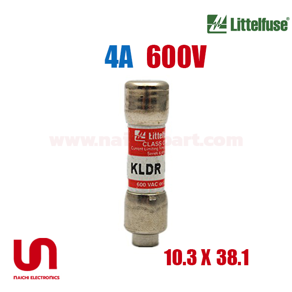 (Pre Order) Littelfuse , KLDR 4A , 4A 600V , 10.3 x 38.1mm, Slo-Blo