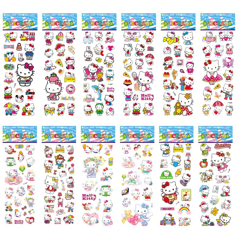MUISUNGSHOP สติ๊กเกอร์ 3D สติ๊กเกอร์นูน คละลาย สติกเกอร์ตัวนูน สติกเกอร์ลายเจ้าหญิง ลายการ์ตูน