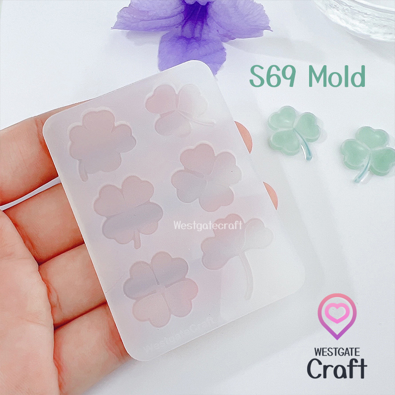 แม่พิมพ์เรซิ่น Three & Four Leaf Clover Mold S69
