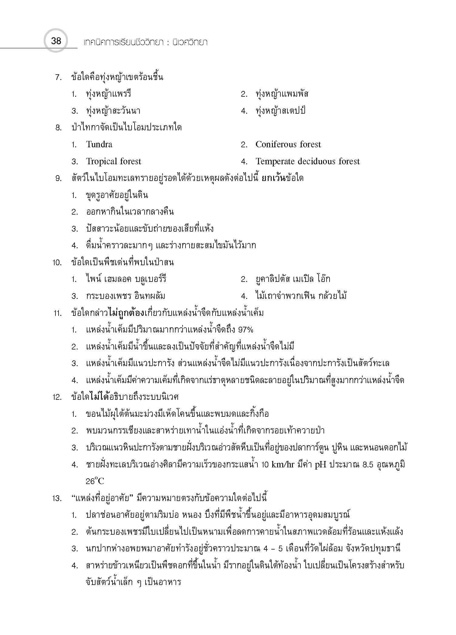 ชุดเทคนิคการเรียนชีววิทยา นิเวศวิทยา