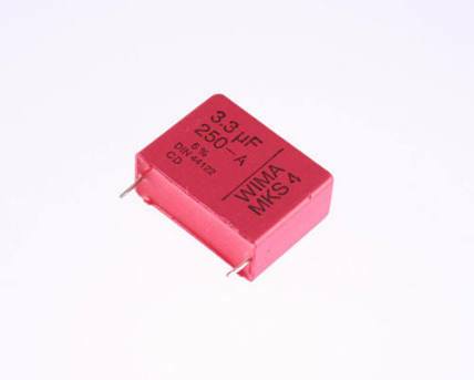C3.3UF250VDCMKS4ระยะห่างขา22.5mm CWIMA Cยี้ห้อWIMA