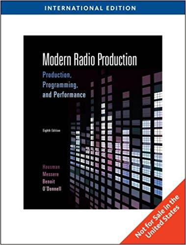 Modern Radio Production, International Edition ISBN 9780495571438
