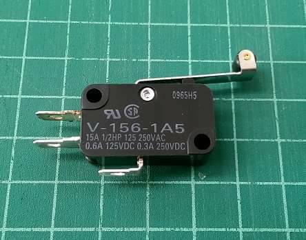 V-156-1A5ราคาตัวล่ะไมโครสวิทช์V1561A5ราคาตัวล่ะยี้ห้อOMRONของแท้แกนมีล้อ