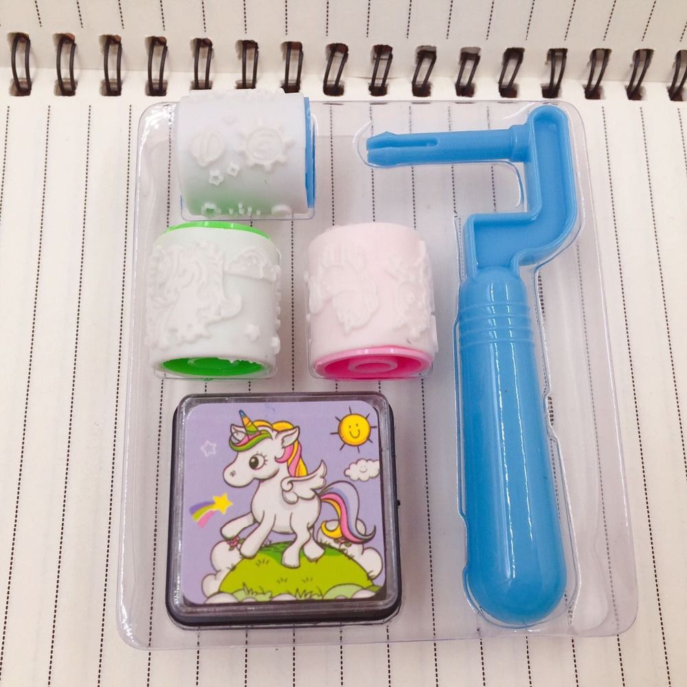 MUISUNGSHOP ลูกกลิ้งลายการ์ตูน ลูกกลิ้งสแตมป์ สำหรับเด็ก ของเล่นเด็กเสริมพัฒนาการ