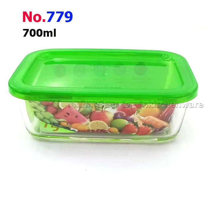กล่องแก้วใส กล่องถนอมอาหาร FUFU รุ่น 779 ความจุ 700ml.
