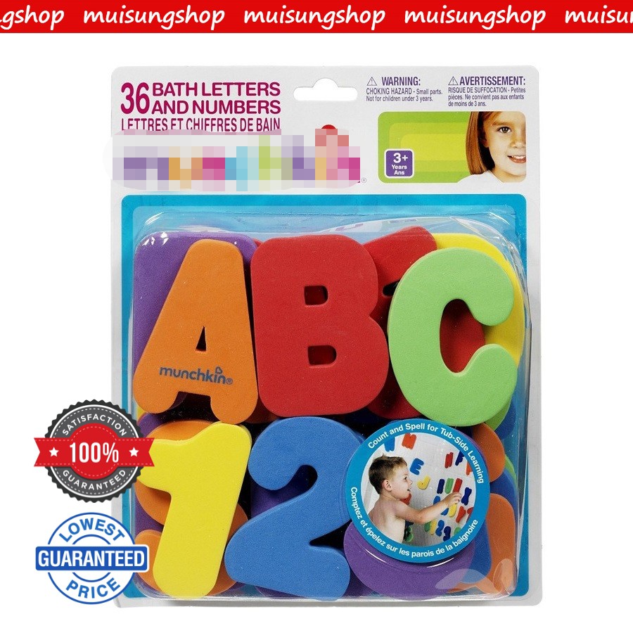 MUISUNGSHOP (36 ชิ้น) ของเล่นตัวอักษรโฟมในห้องน้ำ เสริมพัฒนาการ กระตุ้นการเรียนรู้