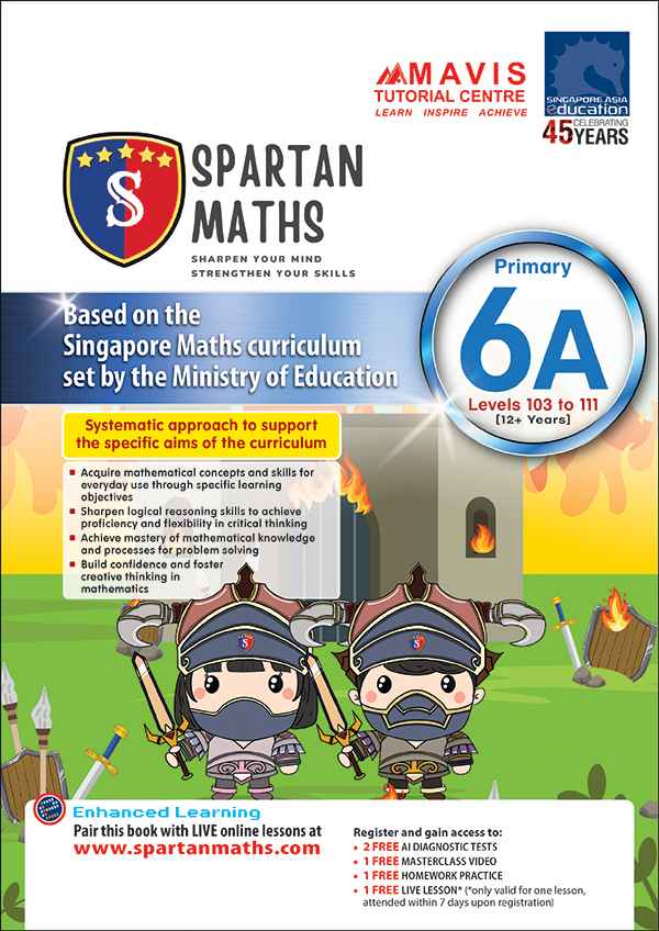 แบบฝึกหัดคณิตศาสตร์ Spartan Maths Primary 6A (Levels 103 to 111)