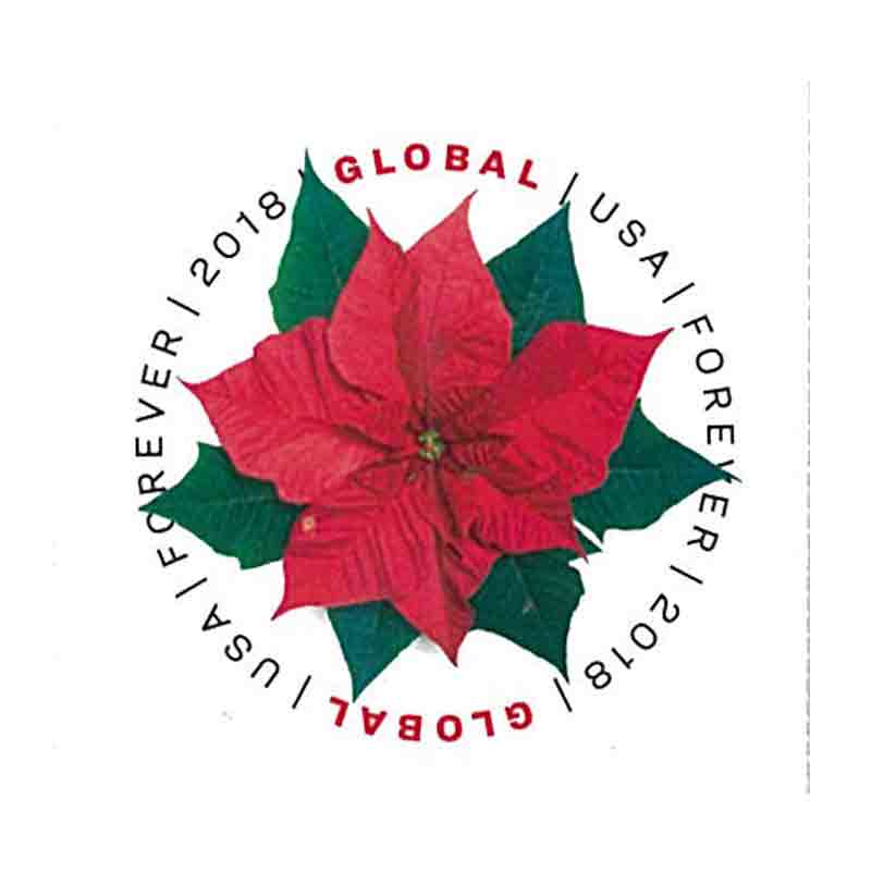 USA Stamp, 2018 Global Forever - Poinsettia