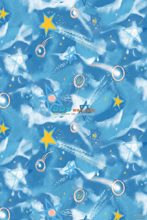 JCAN12-31 ลายการ์ตูน รูปดาว สีฟ้า